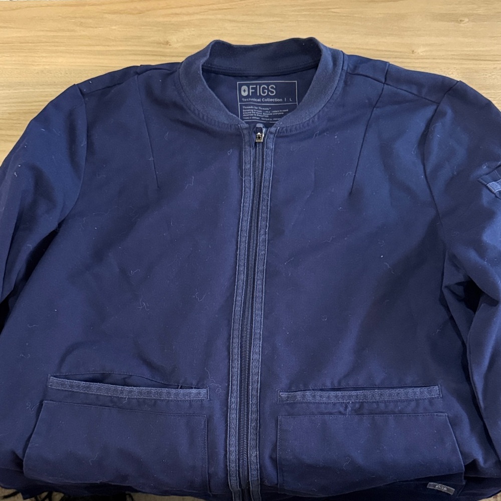 Figs navy Blue Bomber Jacket